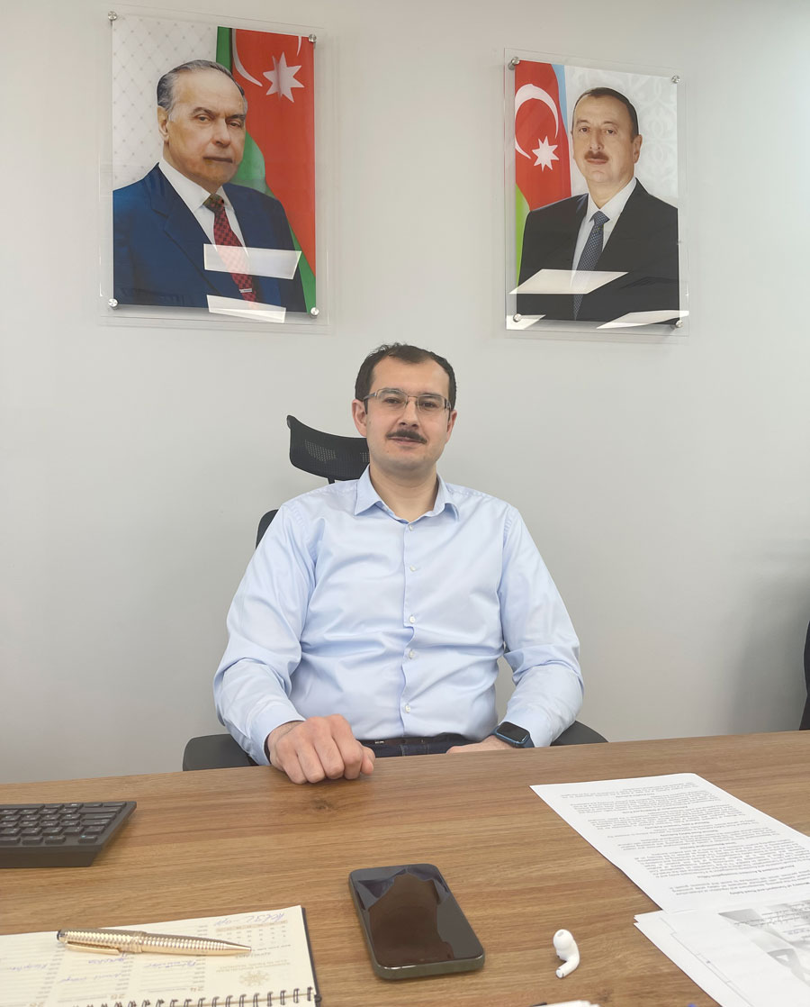 The Hon. Mukhtar Mammadov in the Embassy office.