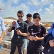 arye gut's son at graveside