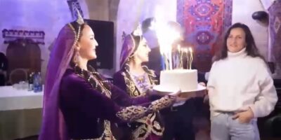 Candles on cake