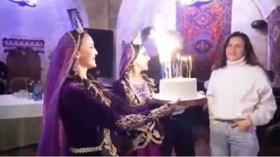 Candles on cake