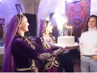 Candles on cake