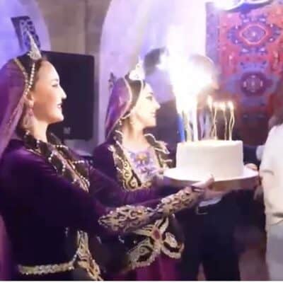 Candles on cake