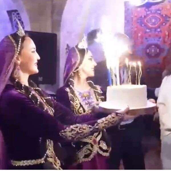 Candles on cake