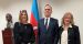 Video photo: center, Vugar Gurbanov, Consul General of Azerbaijan in Los Angeles for U.S. West Coast, to his left, Eti, El-Kiss, CEO Cachet Worldwide Productions, and right, Nurit Greenger, President US-AZ Cultural Foundation.